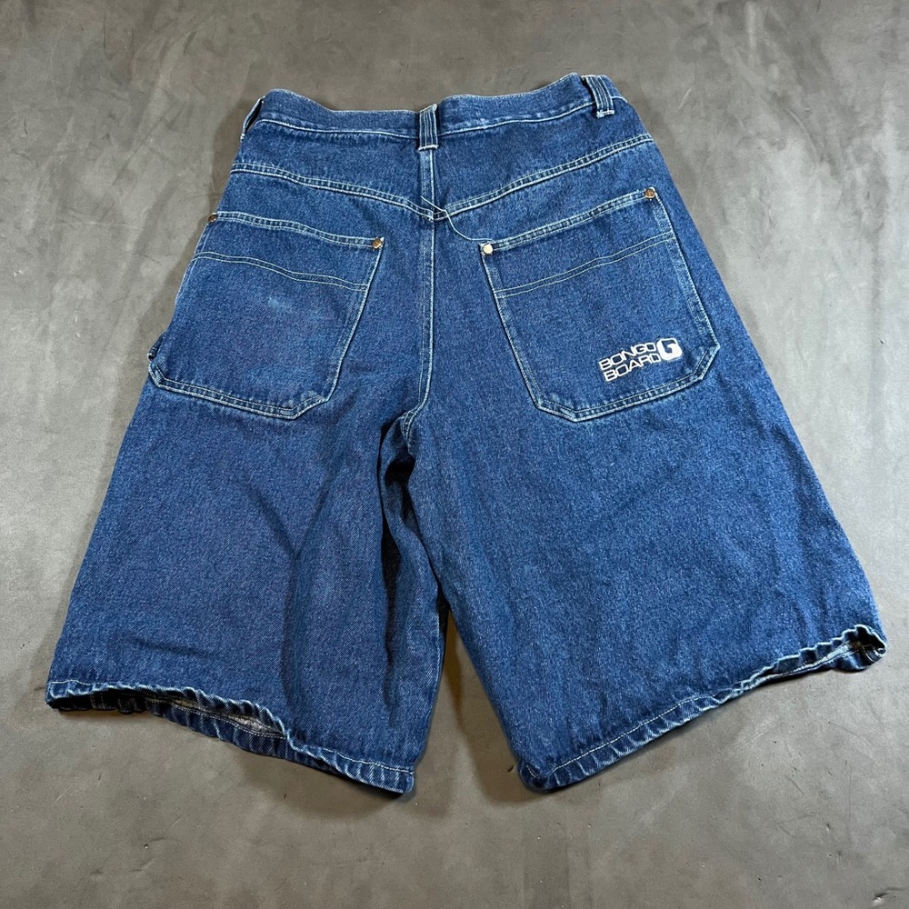 Vintage Y2K Bongo Boards Baggy Carpenter Jorts Jean Shorts Surf Skate Size 30